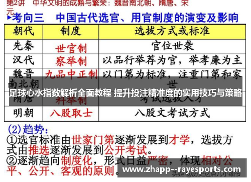 足球心水指数解析全面教程 提升投注精准度的实用技巧与策略 足球心水指数解析全面教程 提升投注精准度的实用技巧与策略